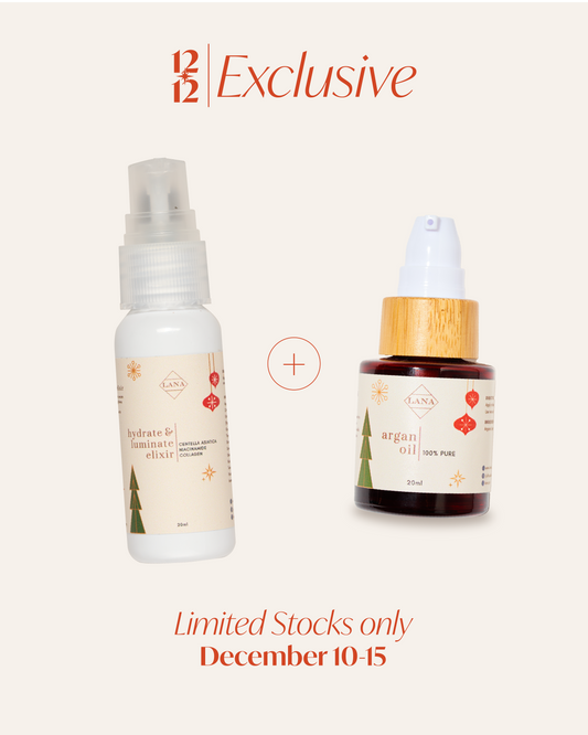 Buy 1 Get 1 Hydrate & Luminate Elixir 20ml & 100% Pure Argan Oil Duo